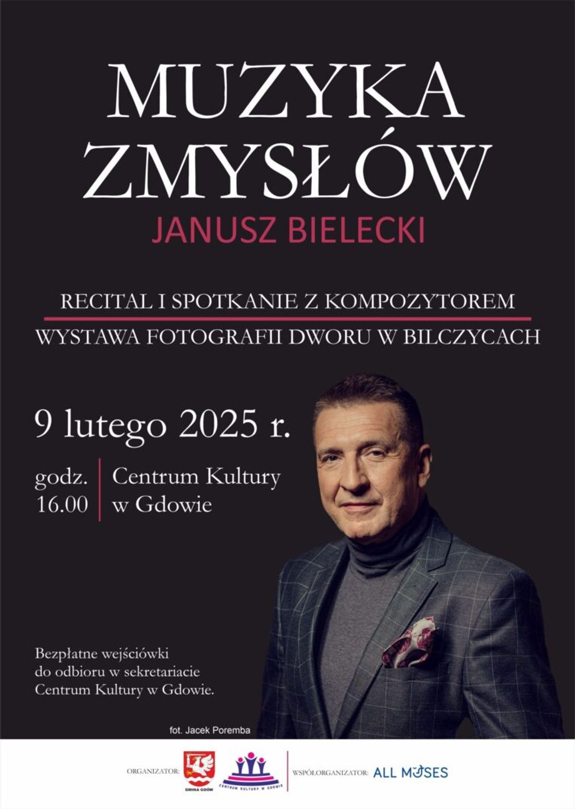 „Muzyka Zmysłów” – recital Janusza Bieleckiego i wystawa fotografii