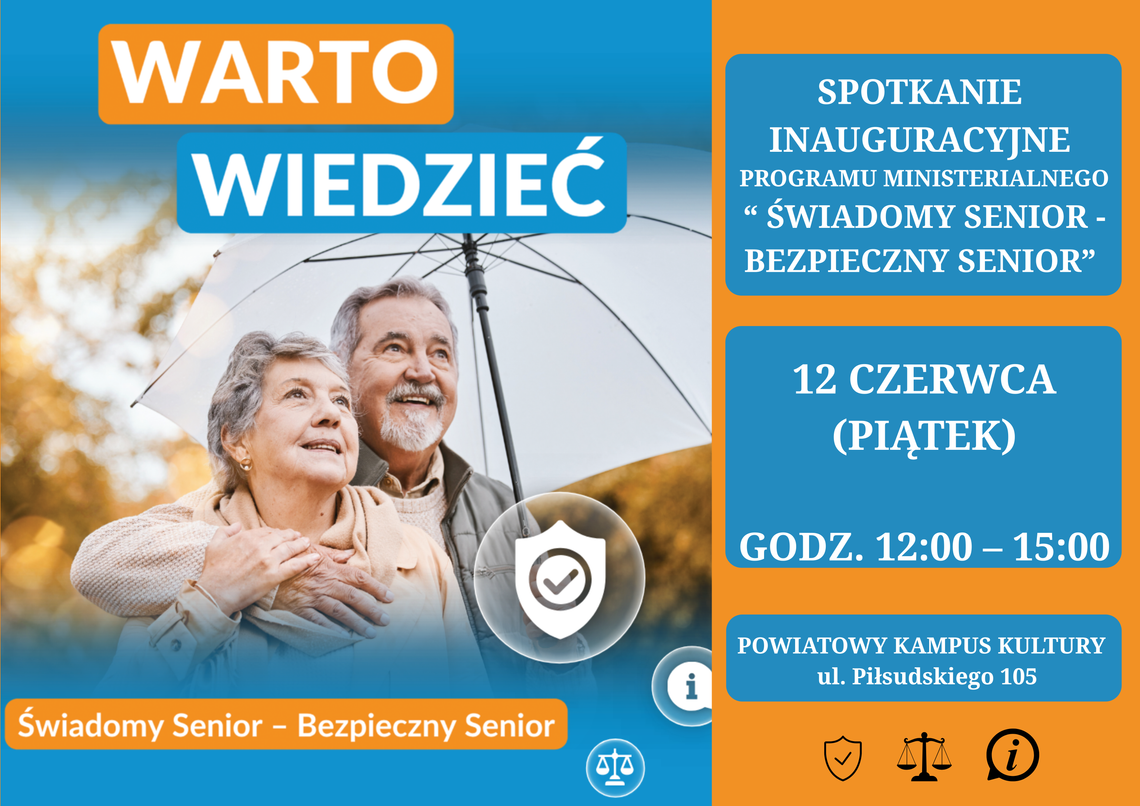 Spotkanie inauguracyjne ministerialnego programu „Świadomy Senior – Bezpieczny Senior”.