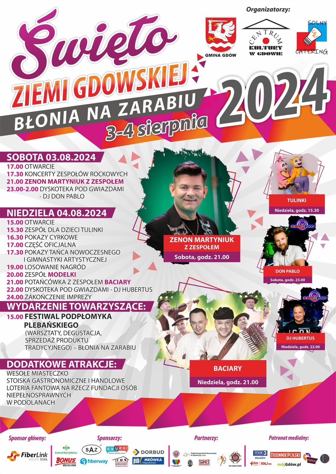 Święto Ziemi Gdowskiej 3 i 4 sierpnia 2024 Święto Ziemi Gdowskiej 3 i 4 sierpnia 2024